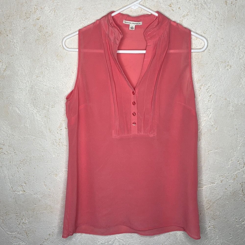 Banana Republic Salmon Silk Tank Top